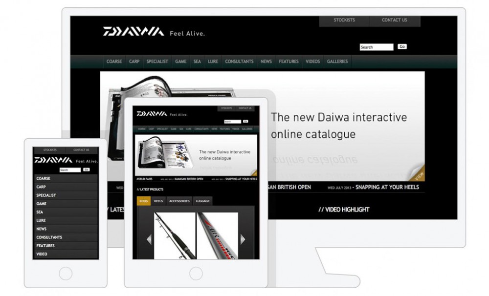 Daiwa Sports Responsive Website