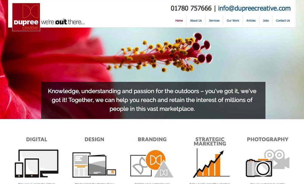 Dupree Creative Responsive Website homepage
