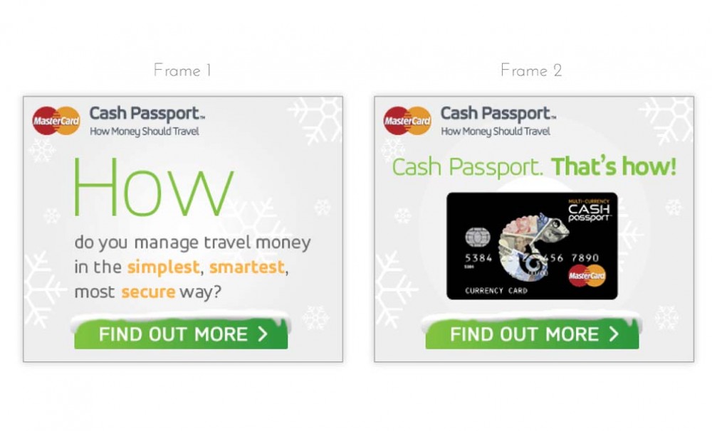 MasterCard Cash Passport Christmas Branding Web Banners
